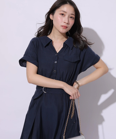 Apuweiser-riche(アプワイザー・リッシェ) |シアーシャツ半袖ワンピース