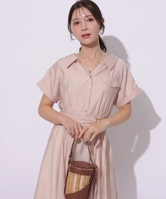 Apuweiser-riche(アプワイザー・リッシェ) |シアーシャツ半袖ワンピース