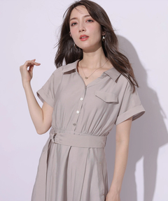 Apuweiser-riche(アプワイザー・リッシェ) |シアーシャツ半袖ワンピース