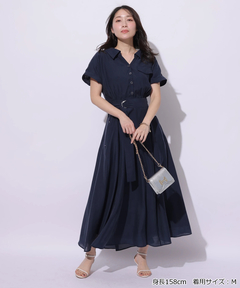 Apuweiser-riche(アプワイザー・リッシェ) |シアーシャツ半袖ワンピース