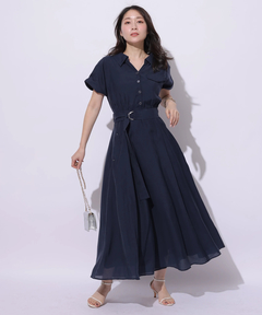 Apuweiser-riche(アプワイザー・リッシェ) |シアーシャツ半袖ワンピース