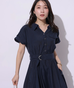 Apuweiser-riche(アプワイザー・リッシェ) |シアーシャツ半袖ワンピース