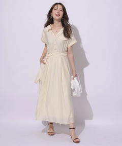 Apuweiser-riche(アプワイザー・リッシェ) |シアーシャツ半袖ワンピース