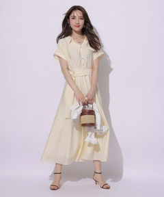 Apuweiser-riche(アプワイザー・リッシェ) |シアーシャツ半袖ワンピース