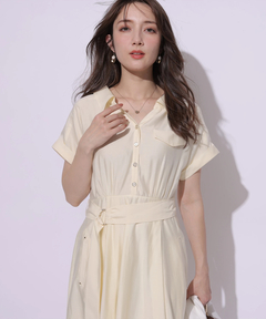 Apuweiser-riche(アプワイザー・リッシェ) |シアーシャツ半袖ワンピース