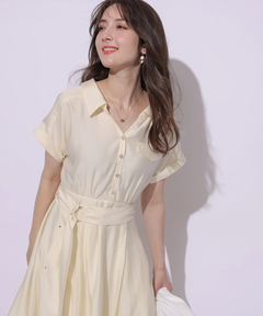 Apuweiser-riche(アプワイザー・リッシェ) |シアーシャツ半袖ワンピース