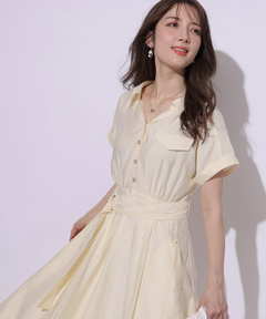 Apuweiser-riche(アプワイザー・リッシェ) |シアーシャツ半袖ワンピース