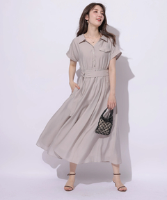 Apuweiser-riche(アプワイザー・リッシェ) |シアーシャツ半袖ワンピース