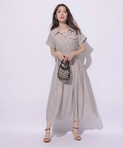 Apuweiser-riche(アプワイザー・リッシェ) |シアーシャツ半袖ワンピース