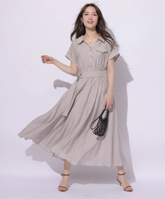 Apuweiser-riche(アプワイザー・リッシェ) |シアーシャツ半袖ワンピース