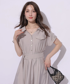 Apuweiser-riche(アプワイザー・リッシェ) |シアーシャツ半袖ワンピース