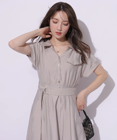 Apuweiser-riche(アプワイザー・リッシェ) |シアーシャツ半袖ワンピース