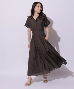 Apuweiser-riche(アプワイザー・リッシェ) |シアーシャツ半袖ワンピース