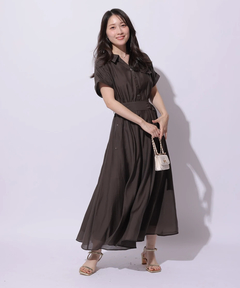 Apuweiser-riche(アプワイザー・リッシェ) |シアーシャツ半袖ワンピース