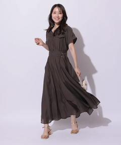 Apuweiser-riche(アプワイザー・リッシェ) |シアーシャツ半袖ワンピース