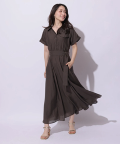 Apuweiser-riche(アプワイザー・リッシェ) |シアーシャツ半袖ワンピース