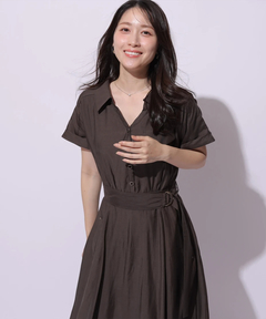 Apuweiser-riche(アプワイザー・リッシェ) |シアーシャツ半袖ワンピース