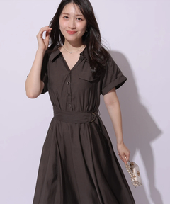 Apuweiser-riche(アプワイザー・リッシェ) |シアーシャツ半袖ワンピース