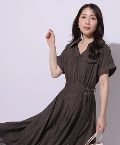 Apuweiser-riche(アプワイザー・リッシェ) |シアーシャツ半袖ワンピース