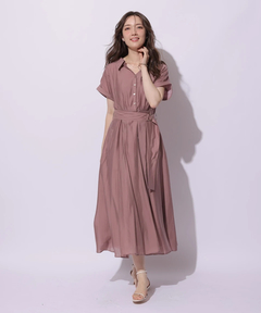 Apuweiser-riche(アプワイザー・リッシェ) |シアーシャツ半袖ワンピース