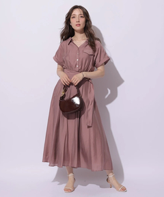 Apuweiser-riche(アプワイザー・リッシェ) |シアーシャツ半袖ワンピース