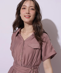 Apuweiser-riche(アプワイザー・リッシェ) |シアーシャツ半袖ワンピース