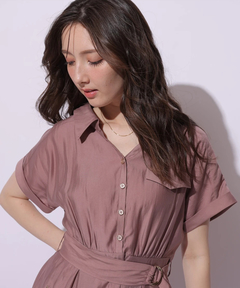 Apuweiser-riche(アプワイザー・リッシェ) |シアーシャツ半袖ワンピース