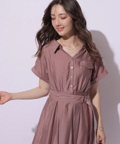 Apuweiser-riche(アプワイザー・リッシェ) |シアーシャツ半袖ワンピース