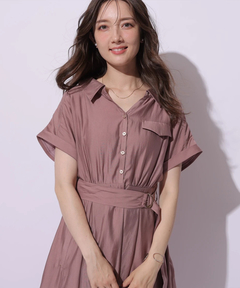 Apuweiser-riche(アプワイザー・リッシェ) |シアーシャツ半袖ワンピース