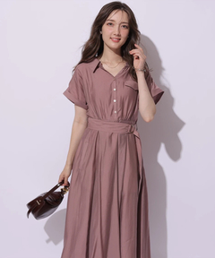 Apuweiser-riche(アプワイザー・リッシェ) |シアーシャツ半袖ワンピース