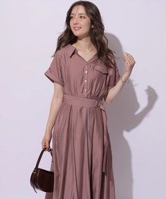 Apuweiser-riche(アプワイザー・リッシェ) |シアーシャツ半袖ワンピース