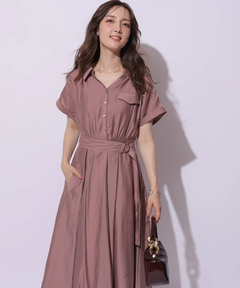 Apuweiser-riche(アプワイザー・リッシェ) |シアーシャツ半袖ワンピース