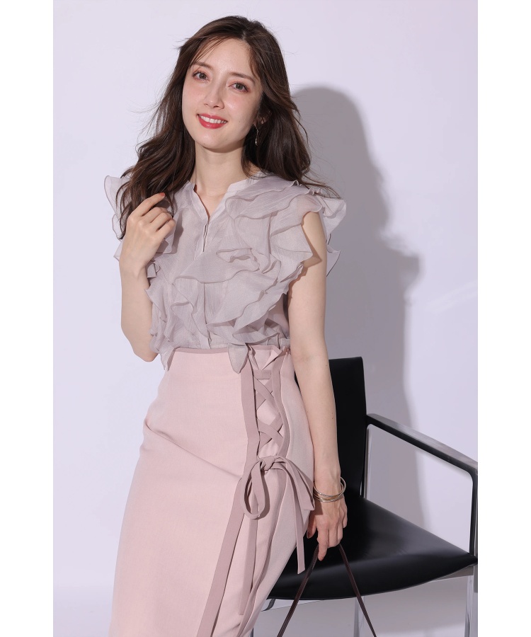 フリルショートブラウス | シャツ・ブラウス | Apuweiser-riche  