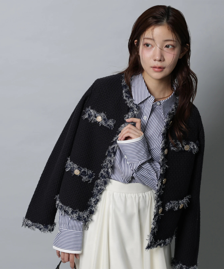 新品　Apuweiser-riche  刺繍ブラウス アプワイザー・リッシェ Apuweiser-riche エンブレム刺繍シャツ