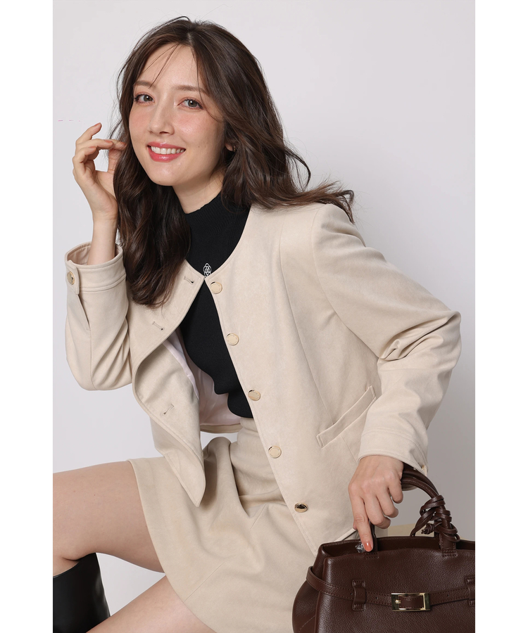 Apuweiser-riche ／ ノーカラージャケット　週末限定価格！ スエードノーカラージャケット | ジャケット | Apuweiser-riche