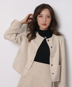 スタッフコーディネート】スエードノーカラージャケット｜koto