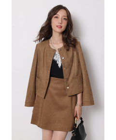 Apuweiser-riche(アプワイザー・リッシェ) |スエードノーカラージャケット