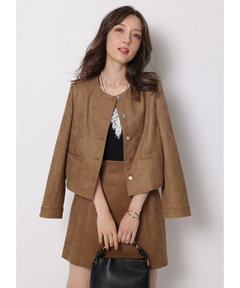 Apuweiser-riche(アプワイザー・リッシェ) |スエードノーカラージャケット