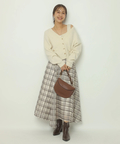 アシメチェック刺繍スカート | スカート | Apuweiser-riche  