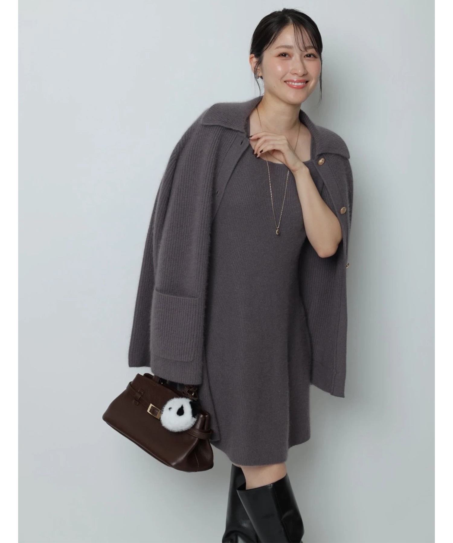 ルミネ限定》ふわふわ衿付カーディガン | カーデ | Apuweiser-riche