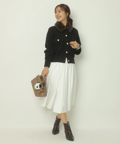 Apuweiser-riche(アプワイザー・リッシェ) |衿ファーニットブルゾン