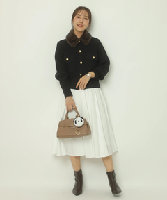 Apuweiser-riche(アプワイザー・リッシェ) |衿ファーニットブルゾン