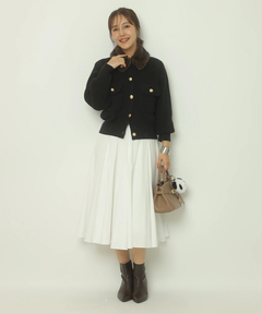 Apuweiser-riche(アプワイザー・リッシェ) |衿ファーニットブルゾン