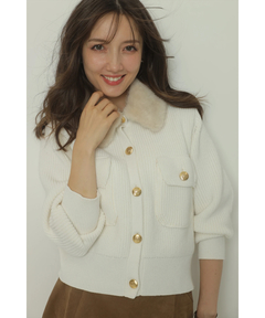 Apuweiser-riche(アプワイザー・リッシェ) |衿ファーニットブルゾン