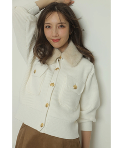 Apuweiser-riche(アプワイザー・リッシェ) |衿ファーニットブルゾン