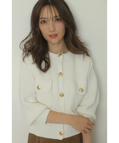 Apuweiser-riche(アプワイザー・リッシェ) |衿ファーニットブルゾン