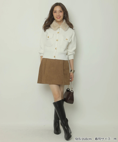 Apuweiser-riche(アプワイザー・リッシェ) |衿ファーニットブルゾン