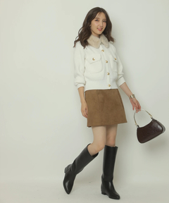 Apuweiser-riche(アプワイザー・リッシェ) |衿ファーニットブルゾン