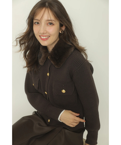 Apuweiser-riche(アプワイザー・リッシェ) |衿ファーニットブルゾン