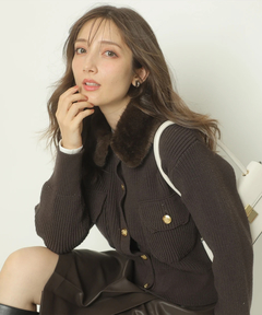 Apuweiser-riche(アプワイザー・リッシェ) |衿ファーニットブルゾン